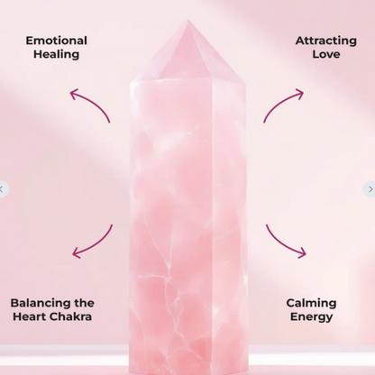 Natural Pink Quartz Tower -Symbol of love & Relationship