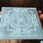 Natural Selenite Charging Plate with Sri graved yantra