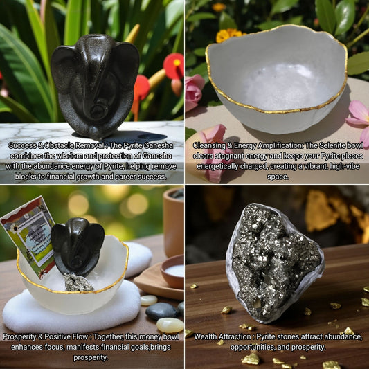 Pyrite Ganesha Wealth & Abundance Bowl Bundle