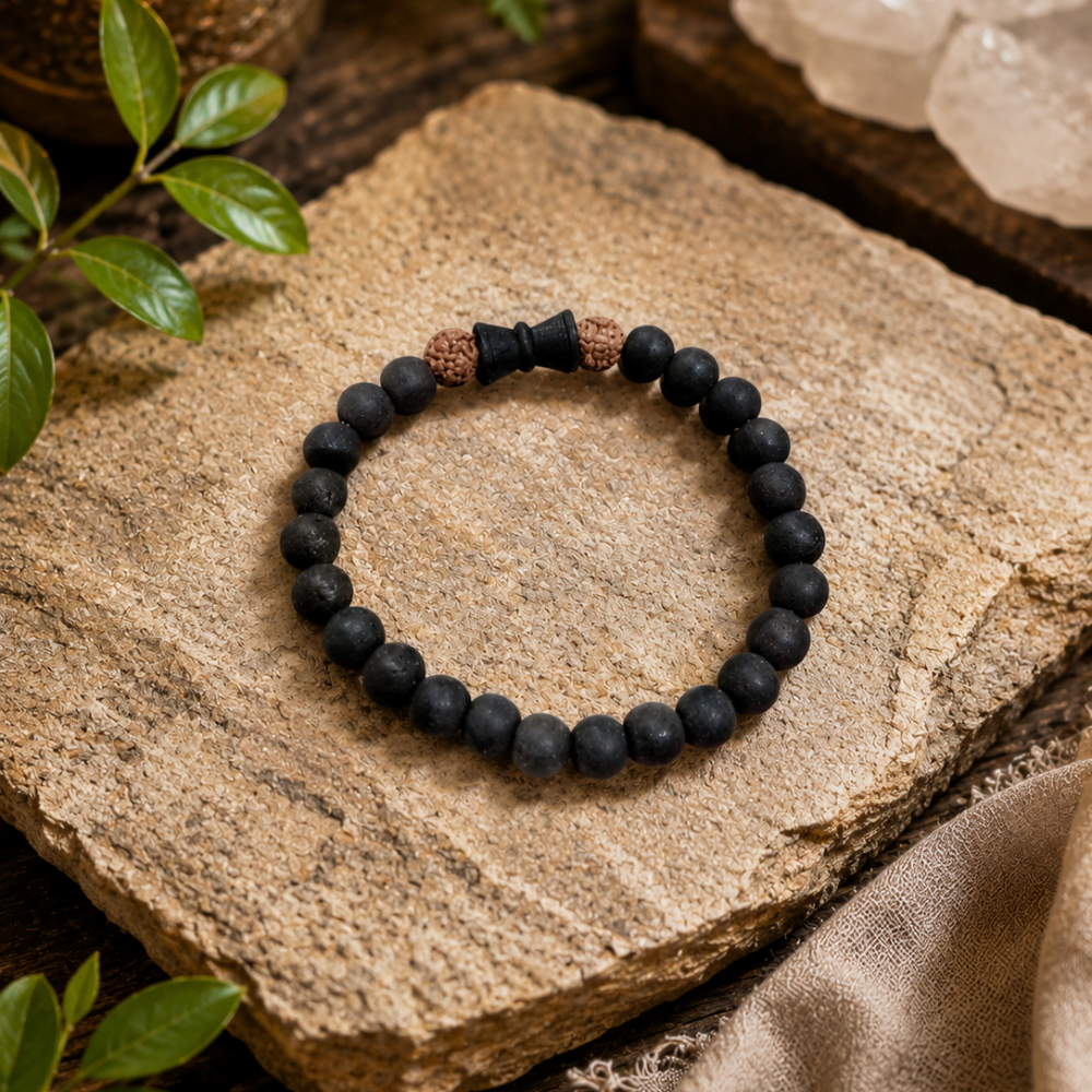 Karungali Rudraksha Crystal Bracelet