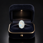 Moonstone German Silver Unisex Ring